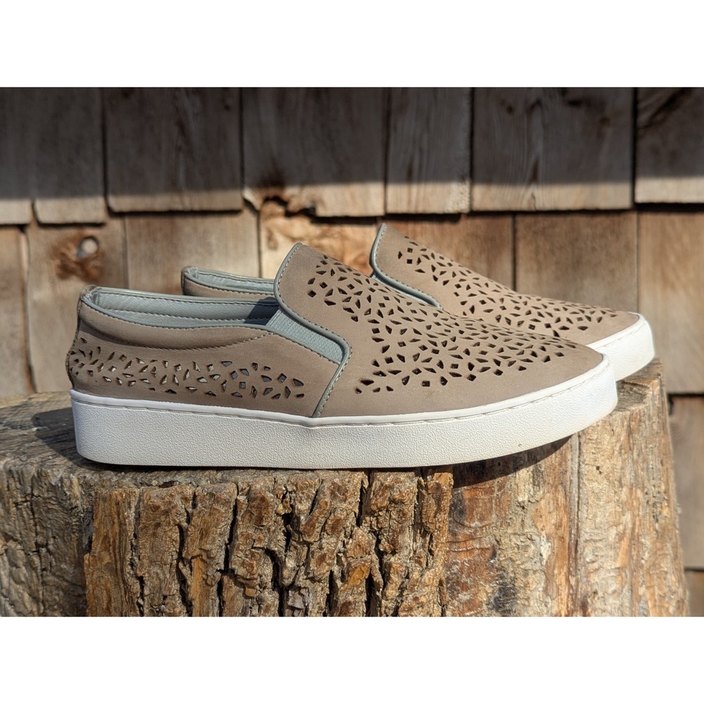 Vionic Taupe Perforated Slip-On Sneakers - Picture 2 of 7